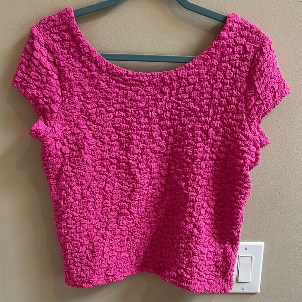 Maeve Anthropologie Pink Socialite Popcorn Tee NWT Size Medium